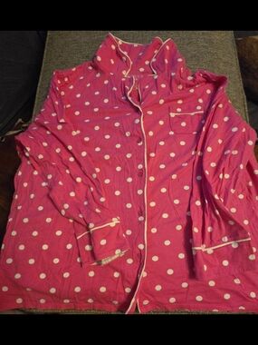 Cacique Hot Pink Polka Dot  Pajama Set